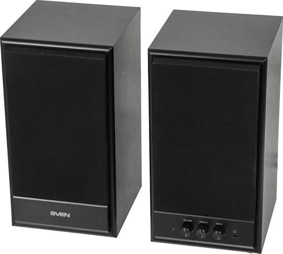 Колонки Sven SPS-702,  2.0,  черный [sv-0120702bl]